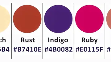 List of All Colors and their Hex code